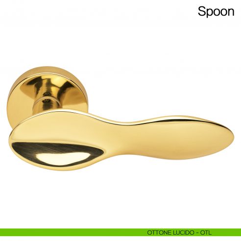 Maniglia per porta Spoon Manital - ottone lucido