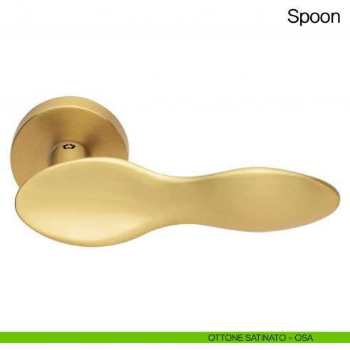 Maniglia per porta Spoon Manital - ottone satinato