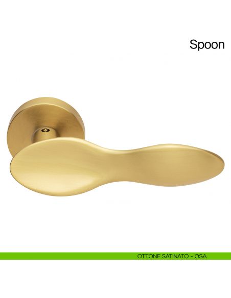 Maniglia per porta Spoon Manital - ottone satinato