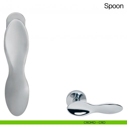 Maniglia martellina DK per finestra Spoon Manital - cromato