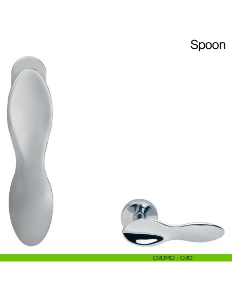 Maniglia martellina DK per finestra Spoon Manital - cromato