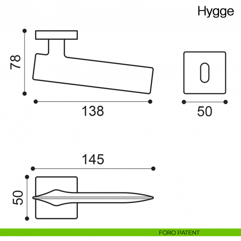Maniglia per porta Hygge Manital - foro patent