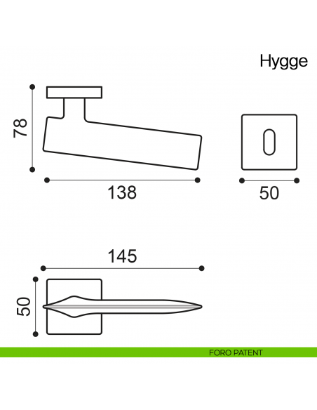 Maniglia per porta Hygge Manital - foro patent