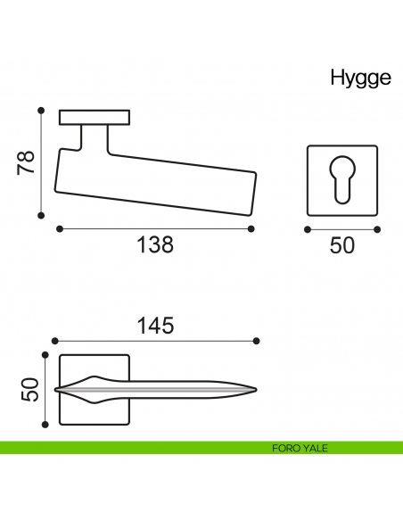 Maniglia per porta Hygge Manital - foro yale