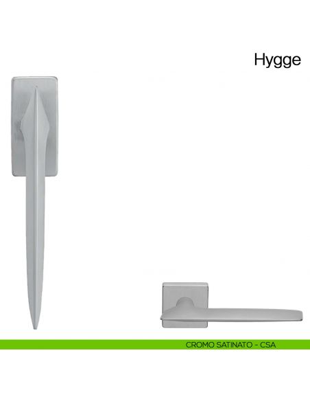 Maniglia martellina DK per finestra Hygge Manital - cromato satinato