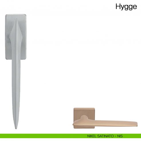 Maniglia martellina DK per finestra Hygge Manital - nikel satinato