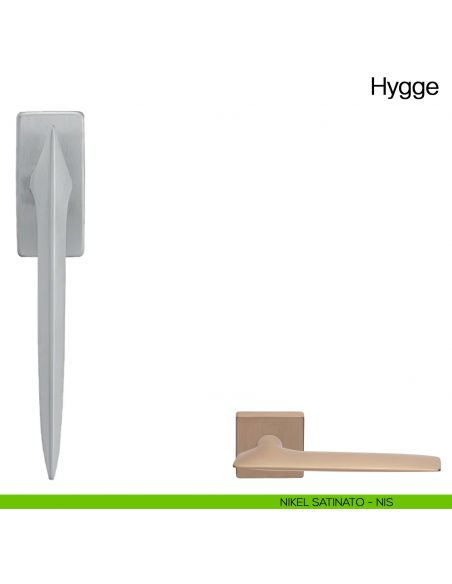 Maniglia martellina DK per finestra Hygge Manital - nikel satinato