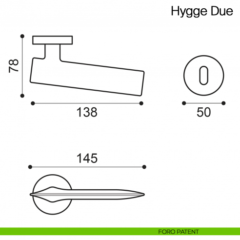 Maniglia per porta Hygge Due Manital - foro patent