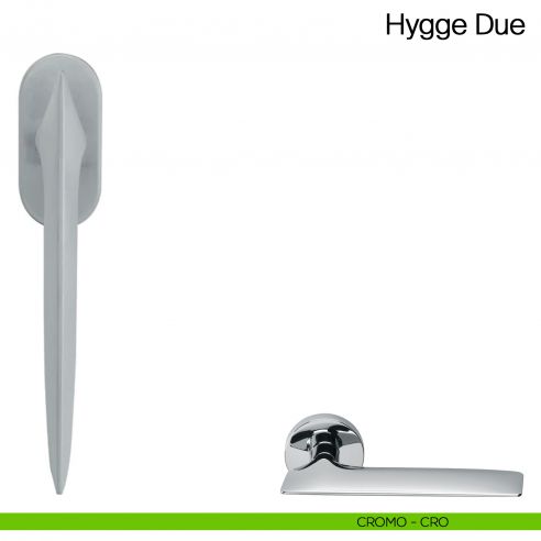 Maniglia martellina DK per finestra Hygge Due Manital - cromato