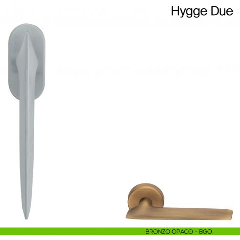 Maniglia martellina DK per finestra Hygge Due Manital - bronzato opaco