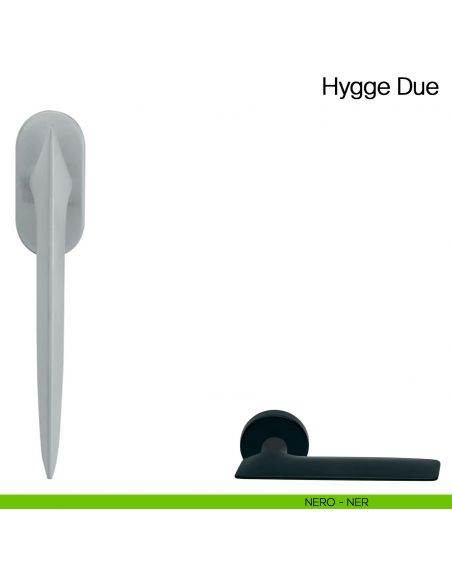 Maniglia martellina DK per finestra Hygge Due Manital - nero