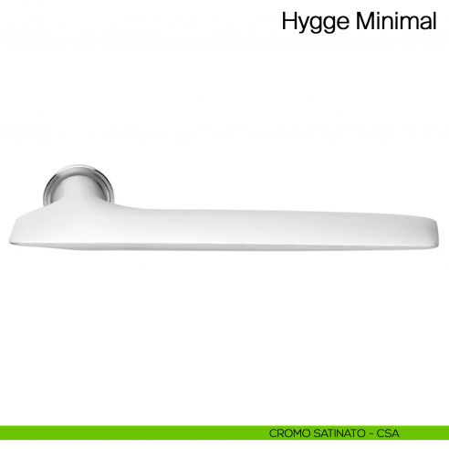 Maniglia per porta Hygge Minimal Manital con rosetta minimale - cromato satinato
