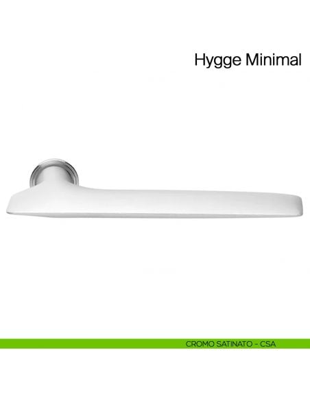Maniglia per porta Hygge Minimal Manital con rosetta minimale - cromato satinato