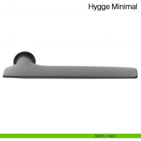 Maniglia per porta Hygge Minimal Manital con rosetta minimale - nero