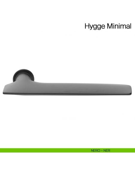 Maniglia per porta Hygge Minimal Manital con rosetta minimale - nero