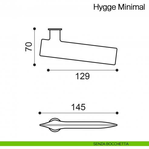 Maniglia per porta Hygge Minimal Manital con rosetta minimale - senza bocchetta