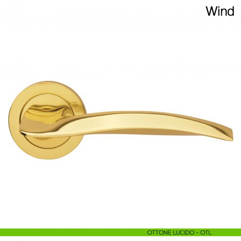 Maniglia per porta Wind Manital - ottone lucido