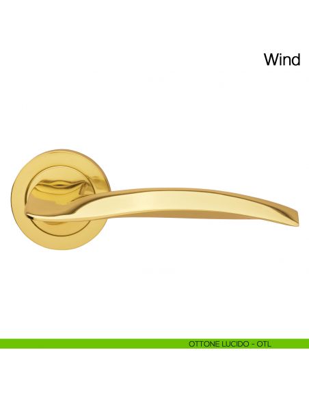 Maniglia per porta Wind Manital - ottone lucido