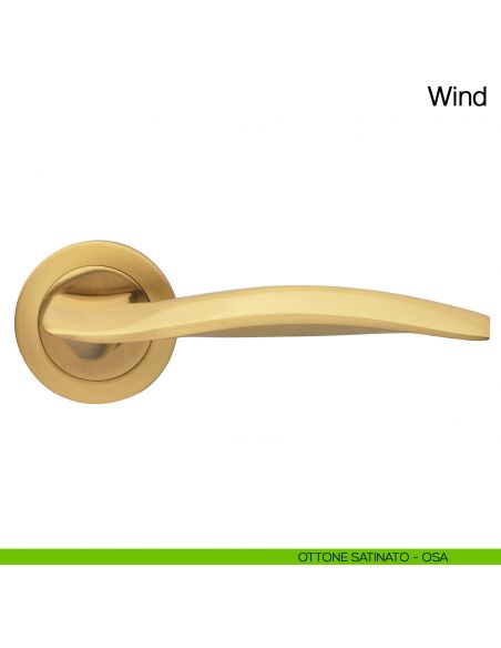 Maniglia per porta Wind Manital - ottone satinato