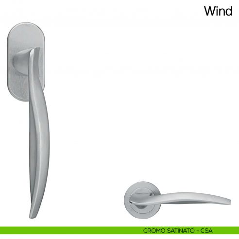 Maniglia martellina DK per finestra Wind Manital - cromato satinato