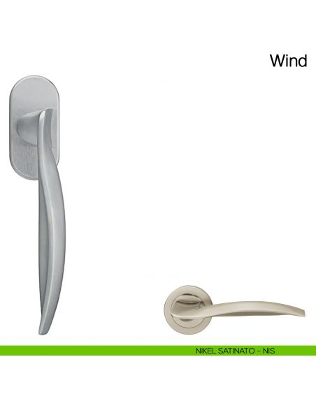 Maniglia martellina DK per finestra Wind Manital - nikel satinato