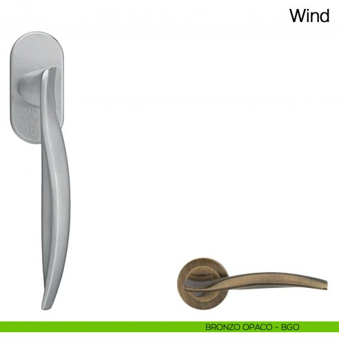 Maniglia martellina DK per finestra Wind Manital - bronzato opaco