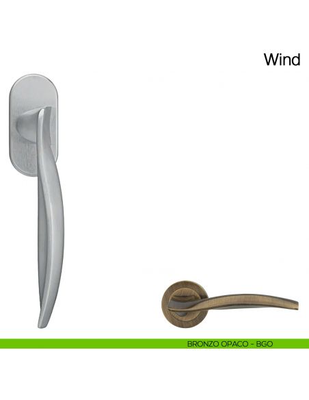 Maniglia martellina DK per finestra Wind Manital - bronzato opaco