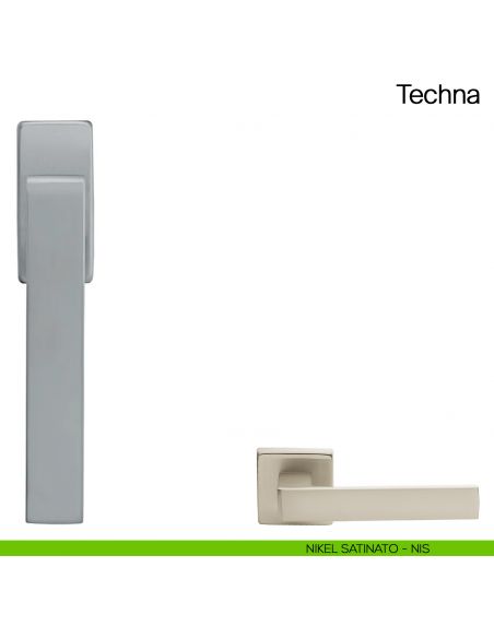Maniglia martellina DK per finestra Techna Manital - nikel satinato