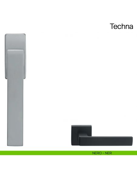 Maniglia martellina DK per finestra Techna Manital - nero