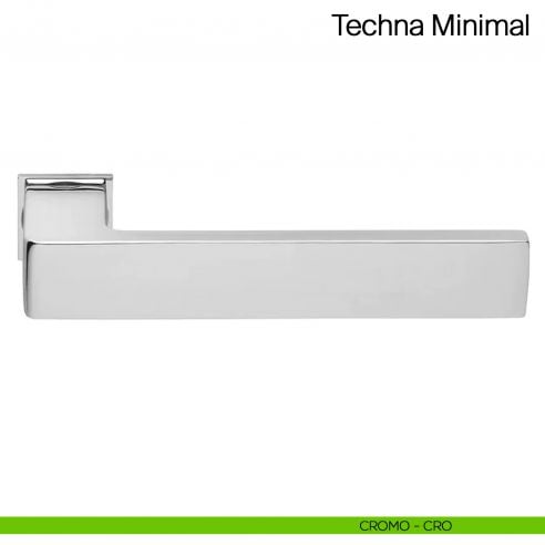 Maniglia per porta Techna Minimal Manital con rosetta minimale - cromato