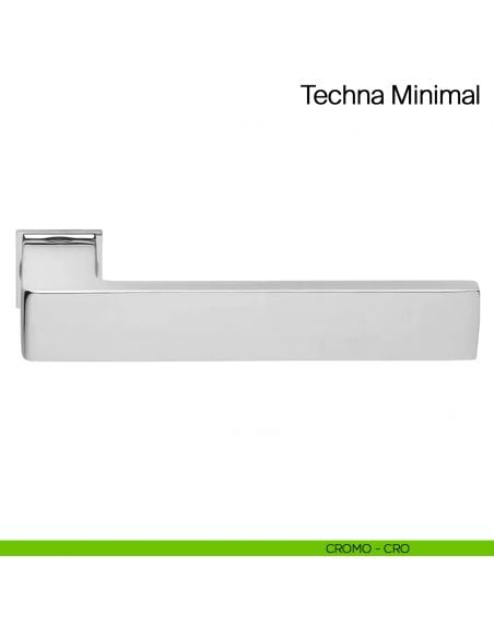 Maniglia per porta Techna Minimal Manital con rosetta minimale - cromato
