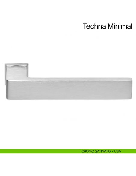 Maniglia per porta Techna Minimal Manital con rosetta minimale - cromato satinato