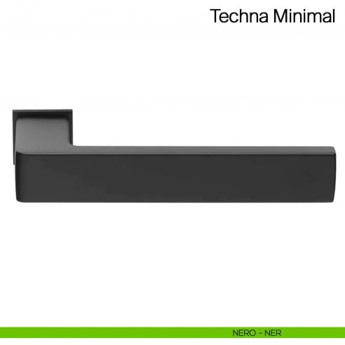 Maniglia per porta Techna Minimal Manital con rosetta minimale - nero