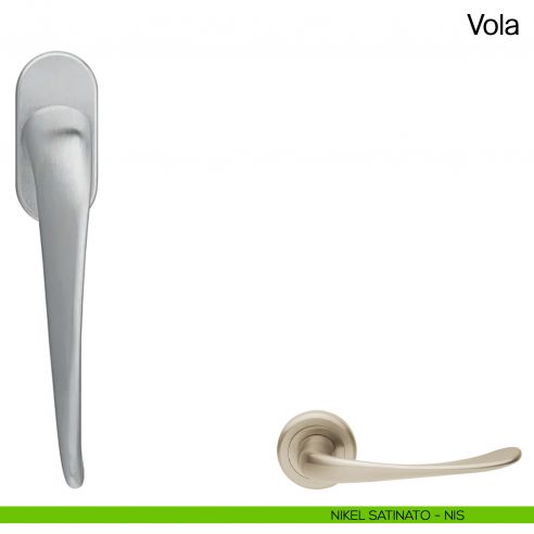 Maniglia martellina DK per finestra Vola Manital - nikel satinato