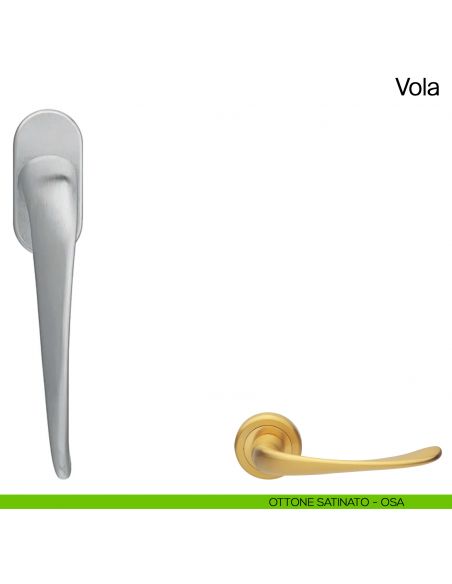 Maniglia martellina DK per finestra Vola Manital - ottone satinato