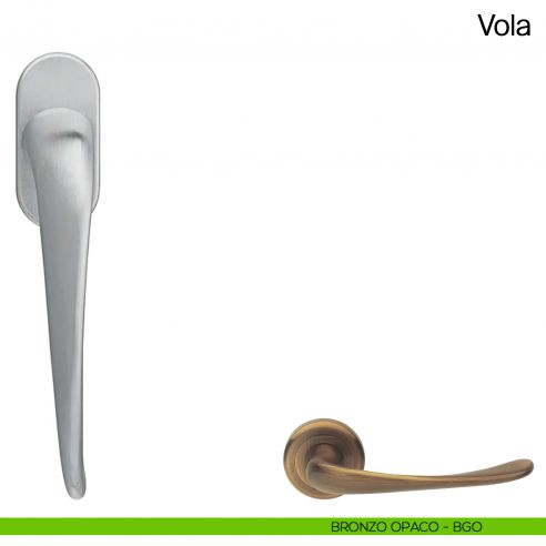 Maniglia martellina DK per finestra Vola Manital - bronzato opaco