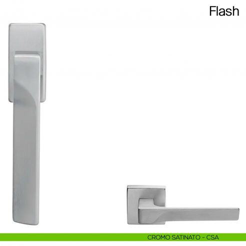 Maniglia martellina DK per finestra Flash Manital - cromato satinato