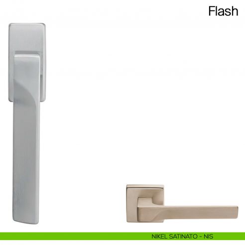 Maniglia martellina DK per finestra Flash Manital - nikel satinato