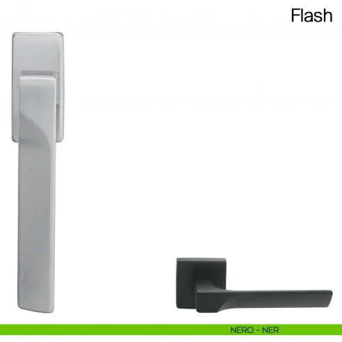 Maniglia martellina DK per finestra Flash Manital - nero