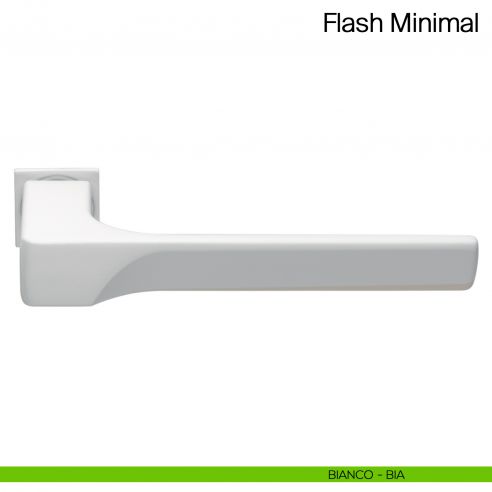 Maniglia per porta Flash Minimal Manital con rosetta minimale - bianco