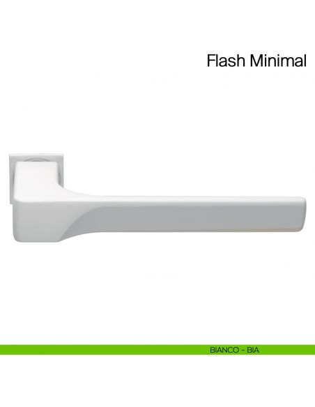 Maniglia per porta Flash Minimal Manital con rosetta minimale - bianco