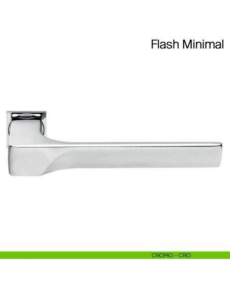 Maniglia per porta Flash Minimal Manital con rosetta minimale - cromato