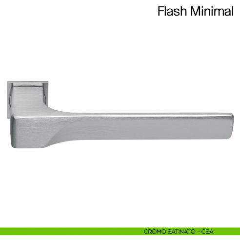 Maniglia per porta Flash Minimal Manital con rosetta minimale - cromato satinato