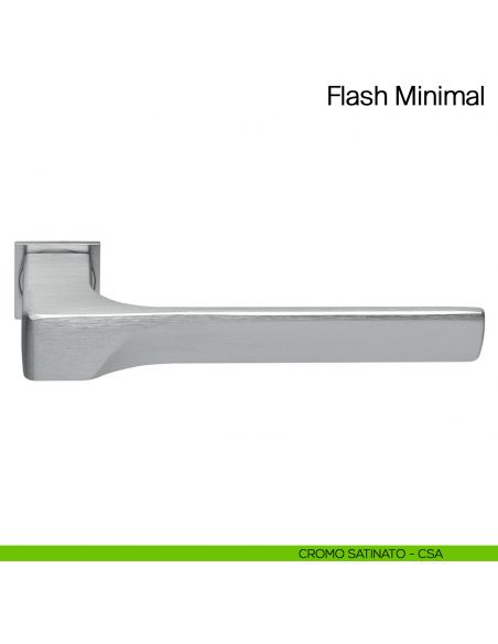 Maniglia per porta Flash Minimal Manital con rosetta minimale - cromato satinato