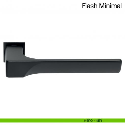 Maniglia per porta Flash Minimal Manital con rosetta minimale - nero