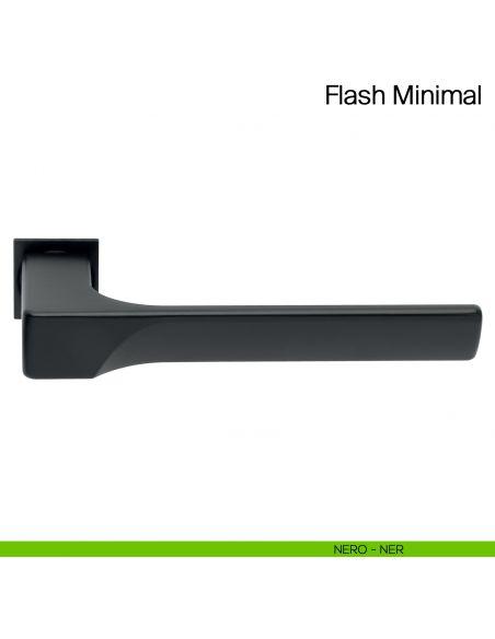 Maniglia per porta Flash Minimal Manital con rosetta minimale - nero