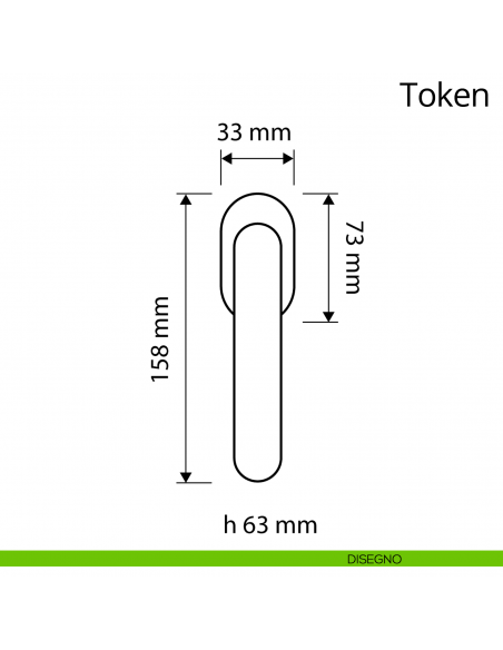 Maniglia per finestra martellina DK antintrusione Token Zincral Linea Calì