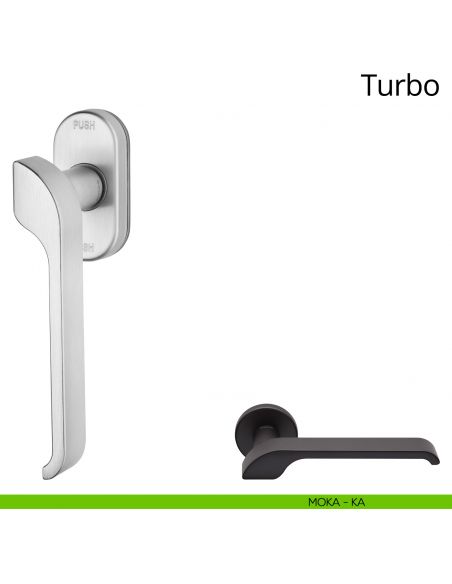 Maniglia per finestra martellina DK antintrusione Turbo Zincral Linea Calì - moka