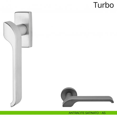 Maniglia per finestra DK Turbo Zincral Linea Calì - antracite satinato