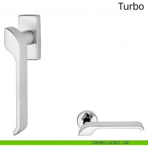 Maniglia per finestra DK Turbo Zincral Linea Calì - cromo lucido